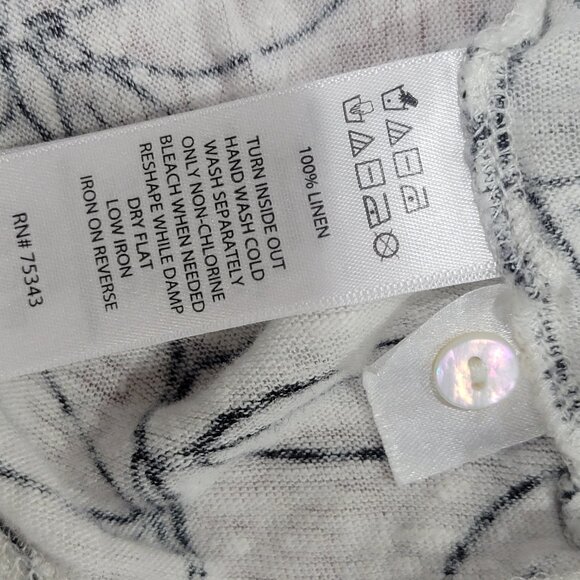 Cynthia Rowley Linen Cap Sleeve Slightly Cropped Top Size Medium EUC - Picture 7 of 10